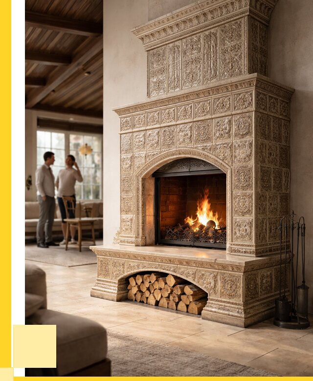 Купить изразцовый камин в Боре от 259750 р. | ЭриданБор