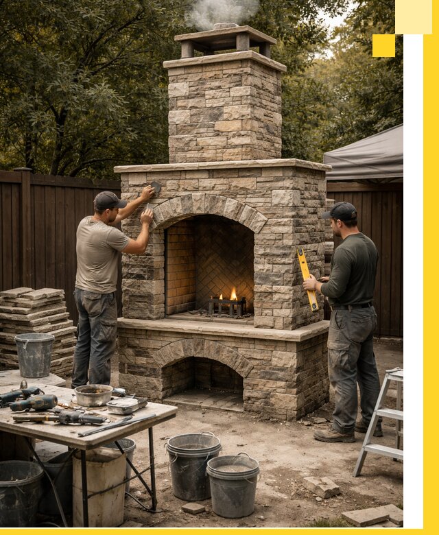 Проектирование и установка уличных каминов в Боре