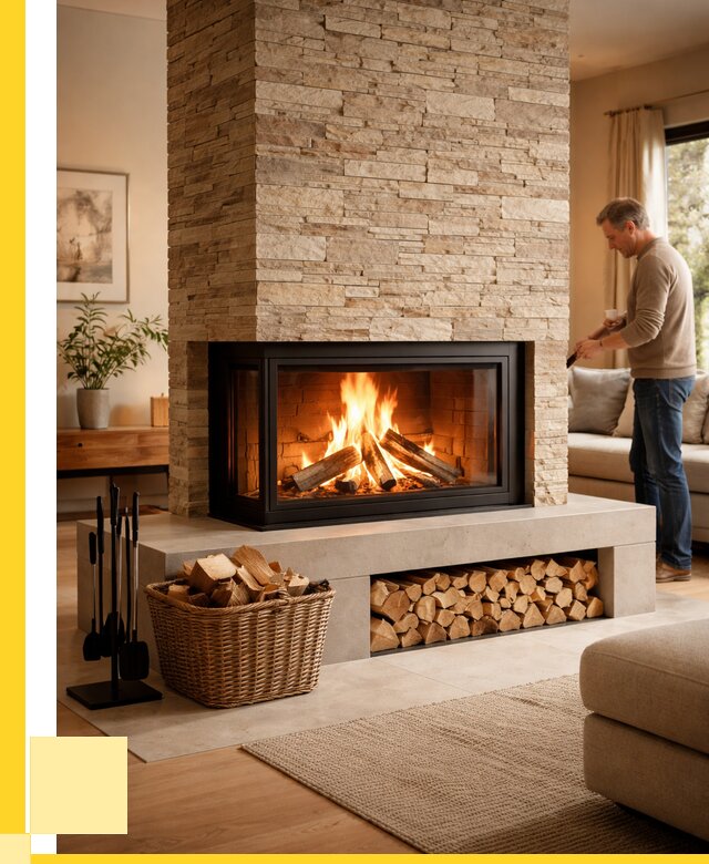 Дровяной камин под ключ в Боре от 207800 р. | ЭриданБор