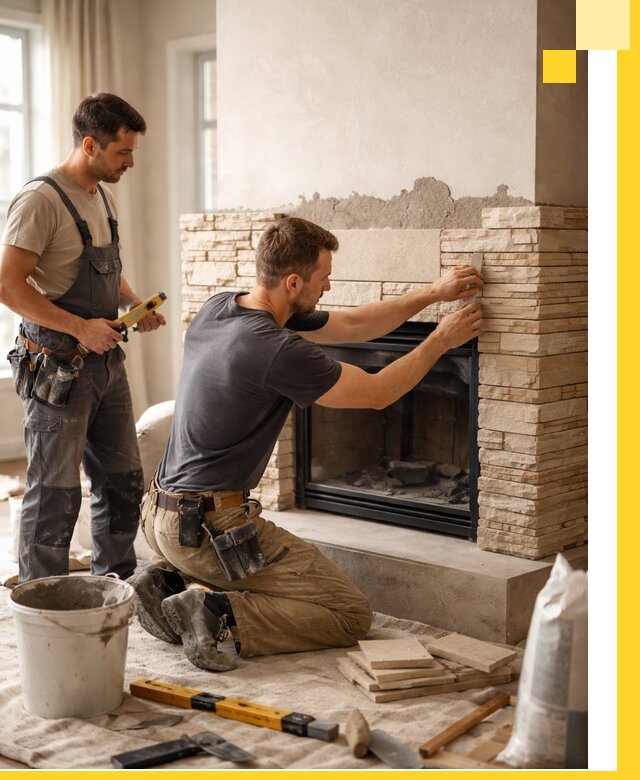 Установка и монтаж каминов для загородного дома в Боре