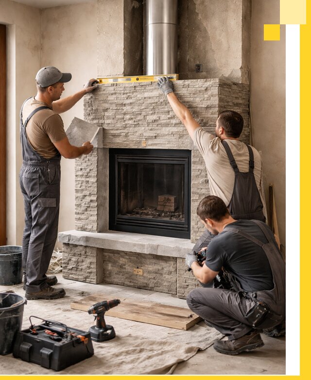 Профессиональный монтаж каминов под ключ в Боре для дома