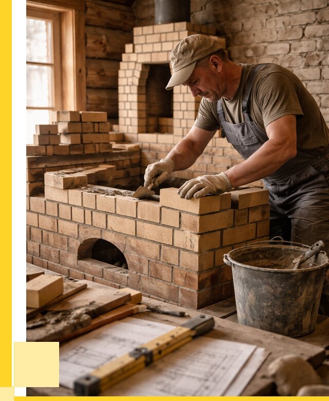 Кладка печей из кирпича в Боре цены от 31170 р. - ЭриданБор