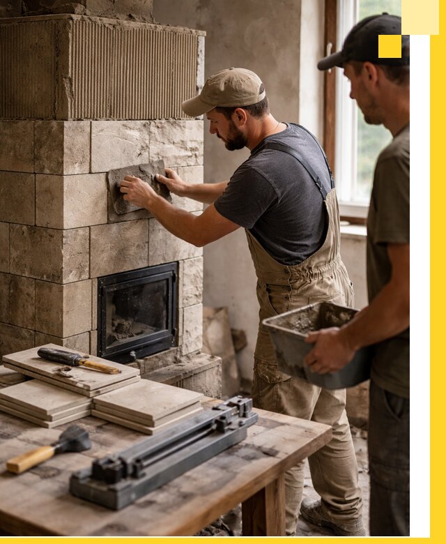 Профессиональная облицовка печей в Боре: керамика и камень