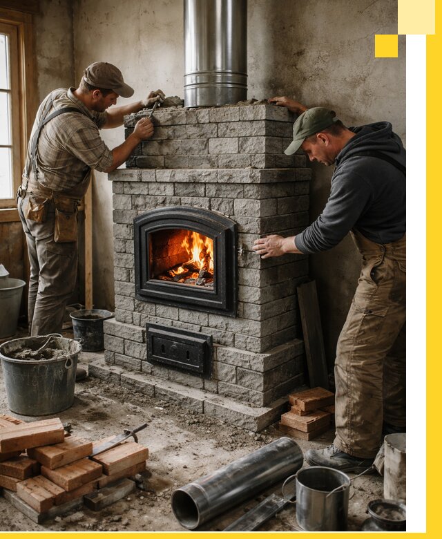 Производство, поставка и монтаж дровяных печей в Боре