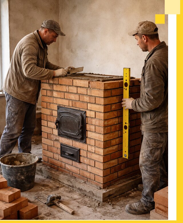 Отопительные печи под ключ в Боре, установка и сборка