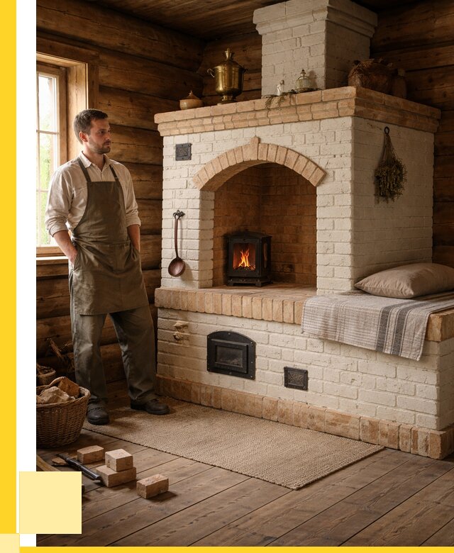 Русские печи с лежанкой под ключ в Боре от 155850 р. ЭриданБор