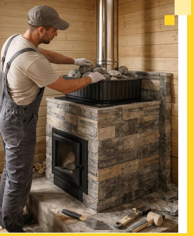 Печи для парной в Боре, производство, монтаж и обслуживание