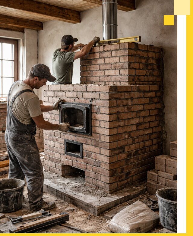 Печи для загородного дома под ключ в Боре — монтаж и сервис