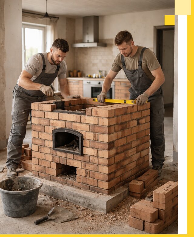 Установка и монтаж печей в частном доме в Боре под ключ