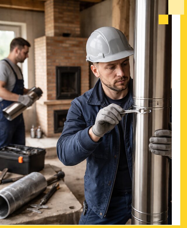 Профессиональный монтаж дымоходов для печей в Боре