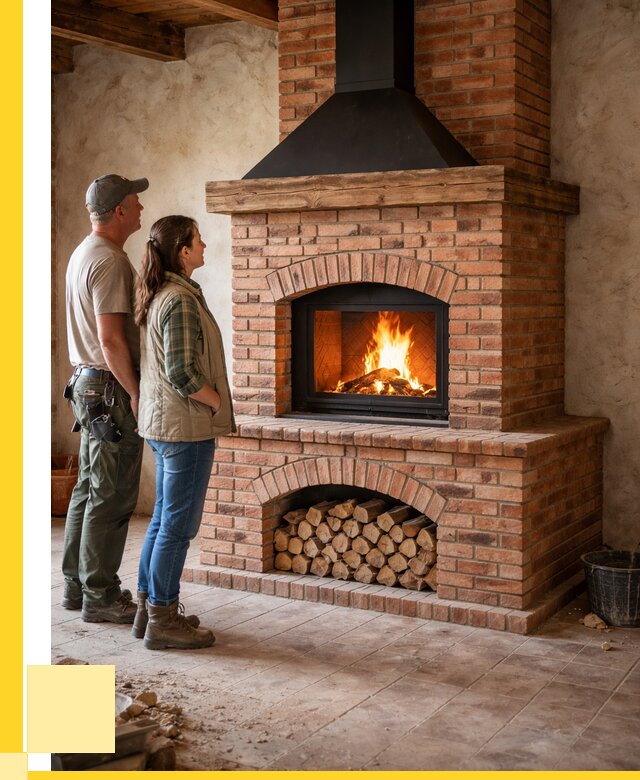 Печи камины из кирпича в Боре от 124680 р. | ЭриданБор