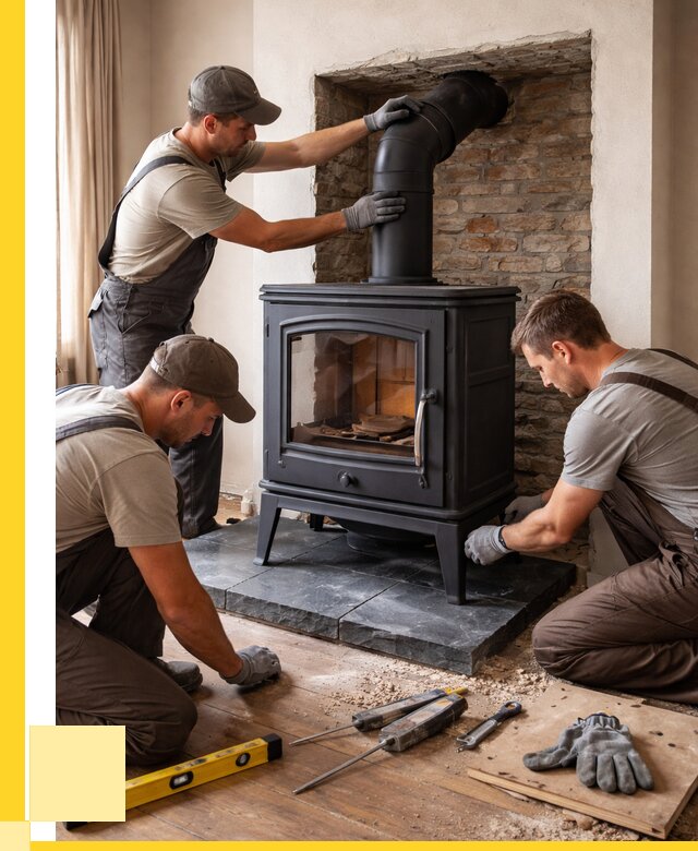 Монтаж печи камина в частном доме в Боре от 25975 р. | ЭриданБор