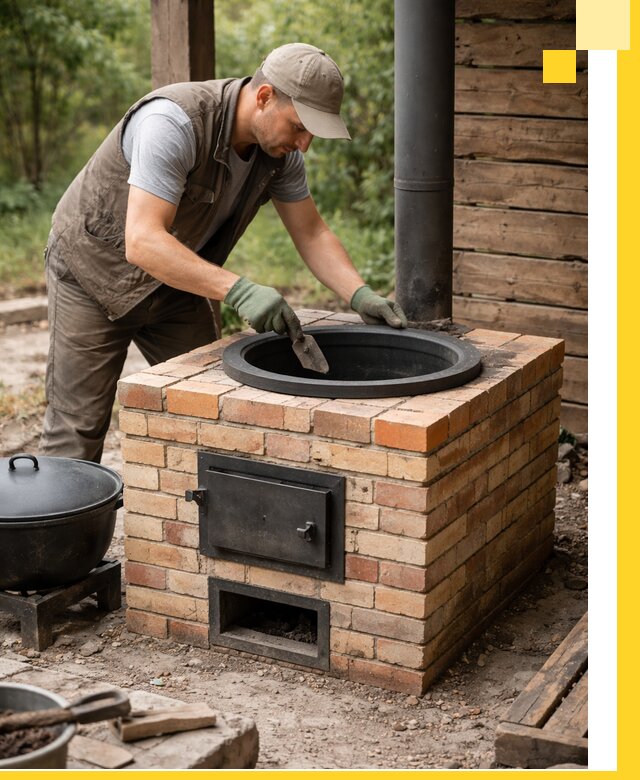 Изготовление и установка печей для казана в Боре под ключ