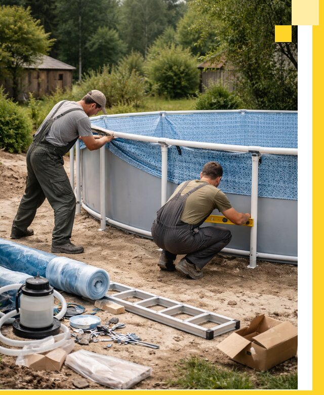 Установка и монтаж каркасных бассейнов в Боре под ключ