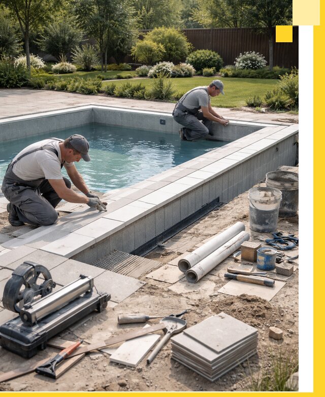 Строительство открытых бассейнов под ключ в Боре профессионально