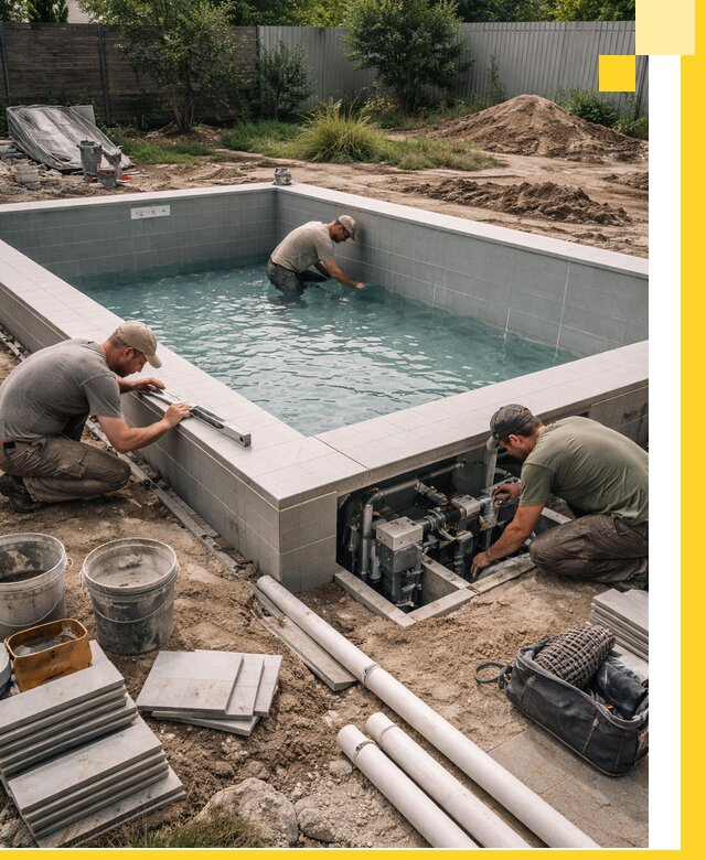 Строительство и монтаж бассейнов для дачи под ключ в Боре