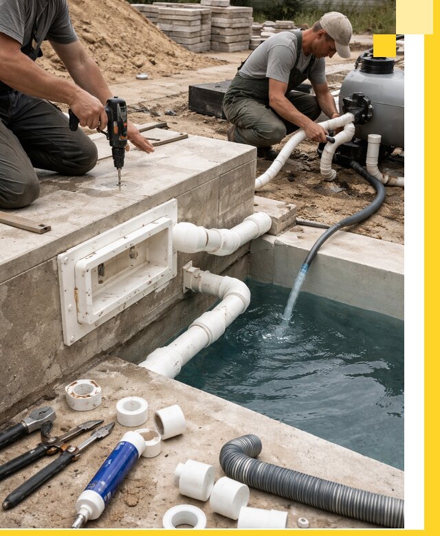 Строительство скиммерных бассейнов под ключ в Боре