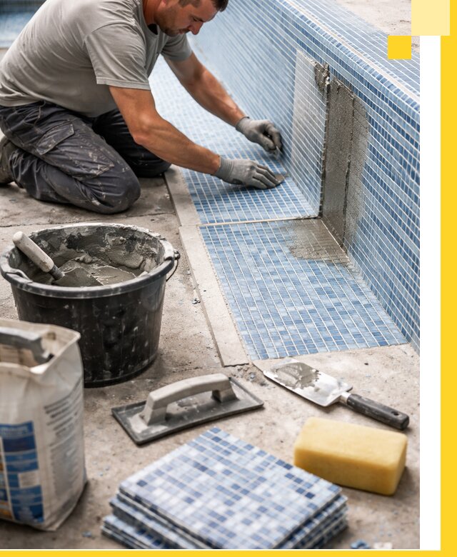 Укладка и ремонт мозаики для бассейнов под ключ в Боре