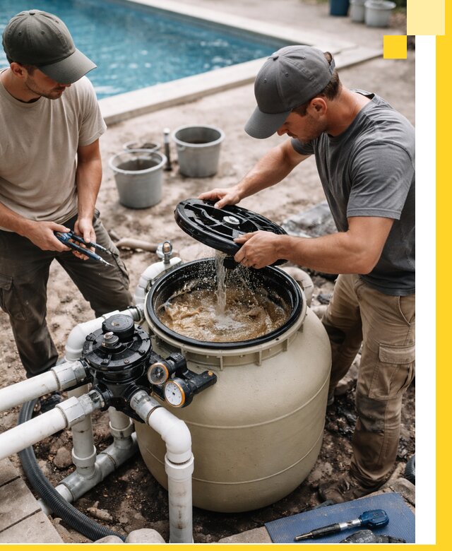 Установка и обслуживание песочных фильтров для бассейнов в Боре