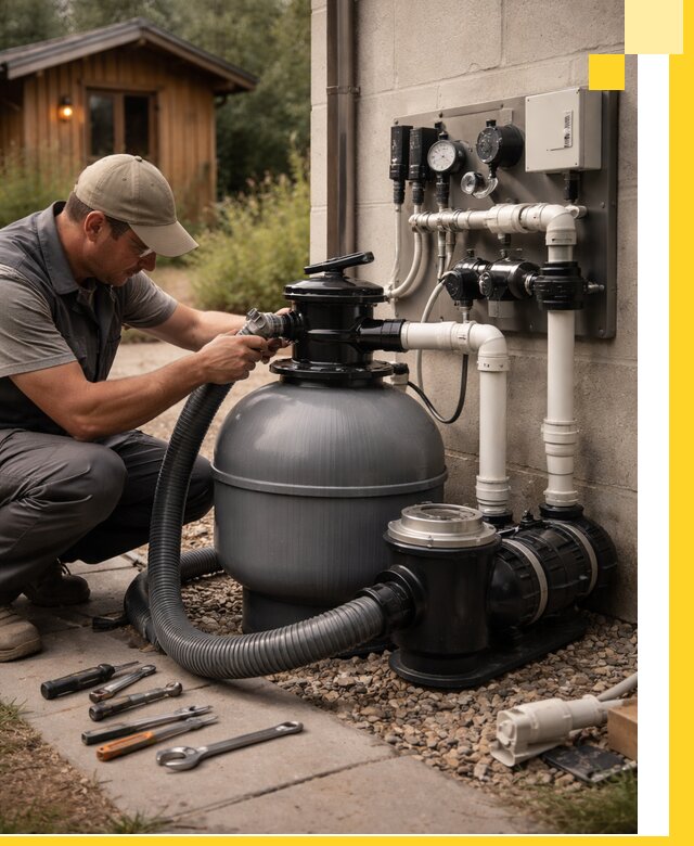 Продажа и монтаж фильтров и насосов для бассейнов в Боре