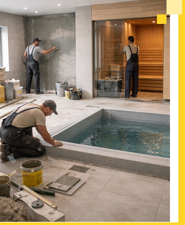 Проектирование и строительство сауны с бассейном в Боре