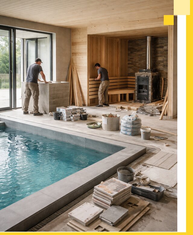 Проектирование и строительство бань с бассейном в Боре