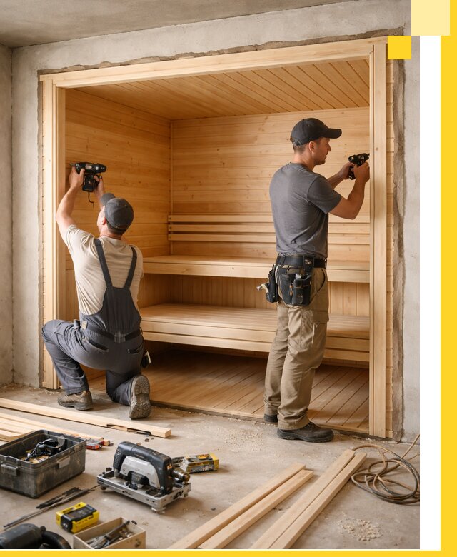 Монтаж саун под ключ в Боре — проектирование и установка