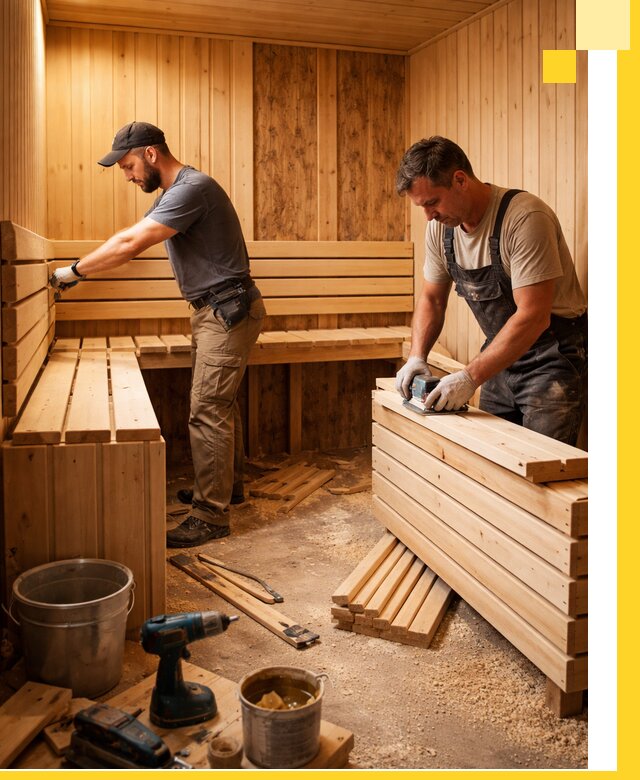 Профессиональный комплексный ремонт саун под ключ в Боре