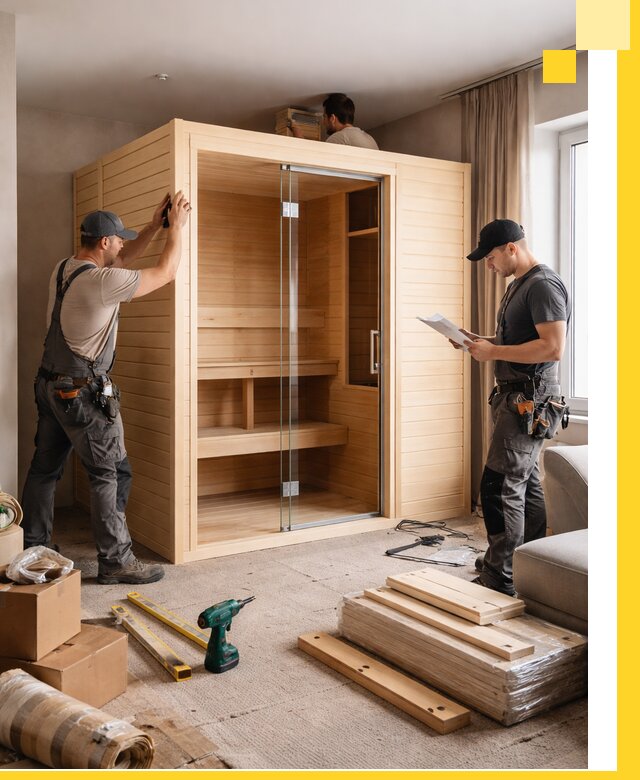 Установка и благоустройство саун в квартире в Боре