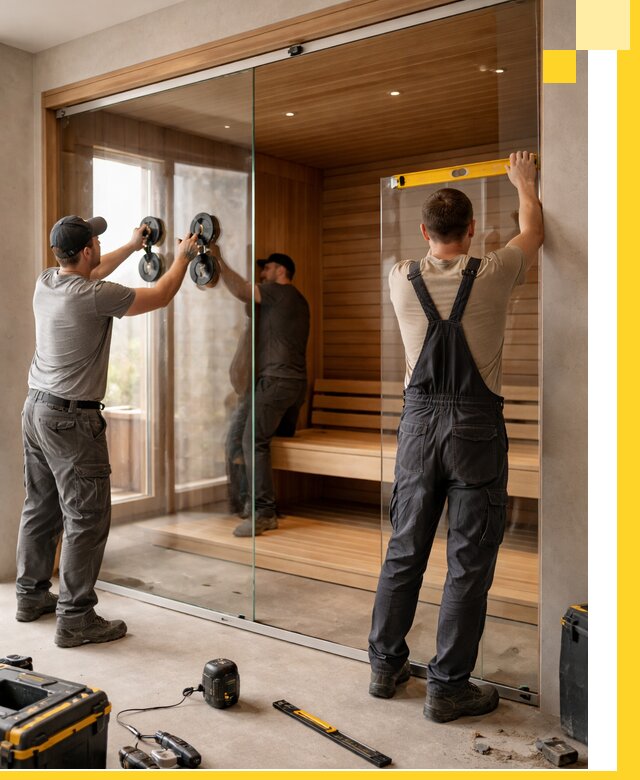 Производство и монтаж стеклянных саун под ключ в Боре