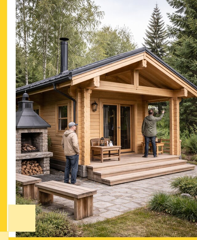 Деревянные бани под ключ в Боре от 467550 р. | ЭриданБор