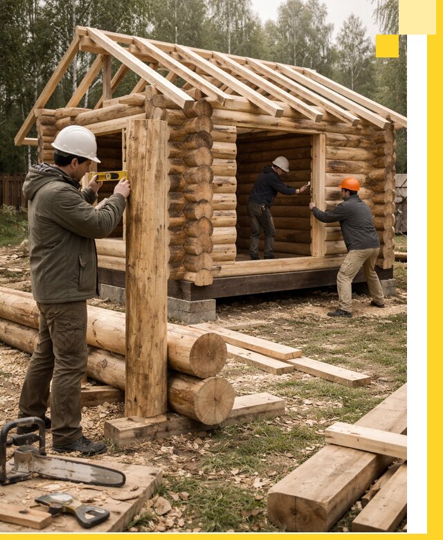 Строительство бань для дачи под ключ в Боре с доставкой и монтажом