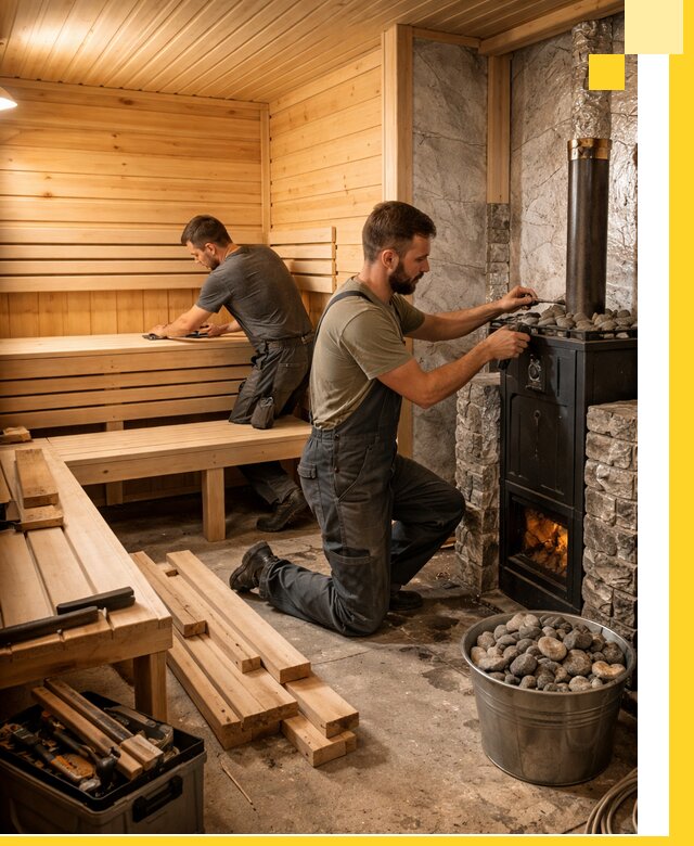 Дизайн и строительство интерьеров бань под ключ в Боре