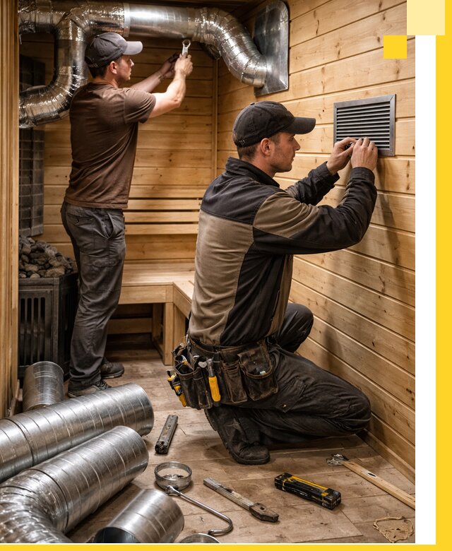 Проектирование и монтаж вентиляции бани в Боре под ключ