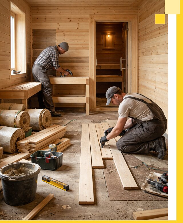 Индивидуальный проект бани с комнатой отдыха под ключ в Боре