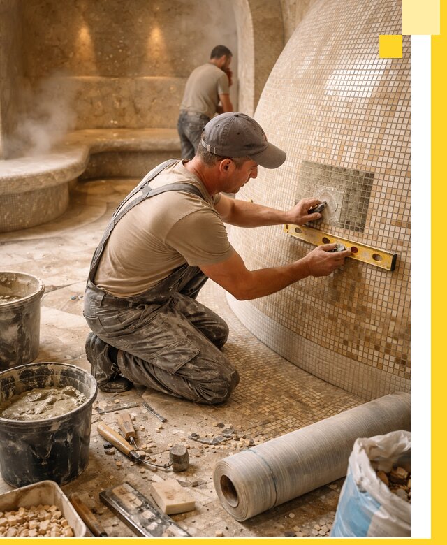 Хамам под ключ в Боре: проектирование, строительство, отделка