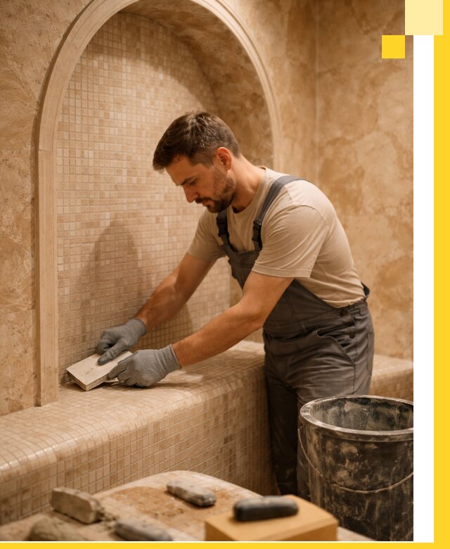 Профессиональная отделка хамамов с мозаикой под ключ в Боре