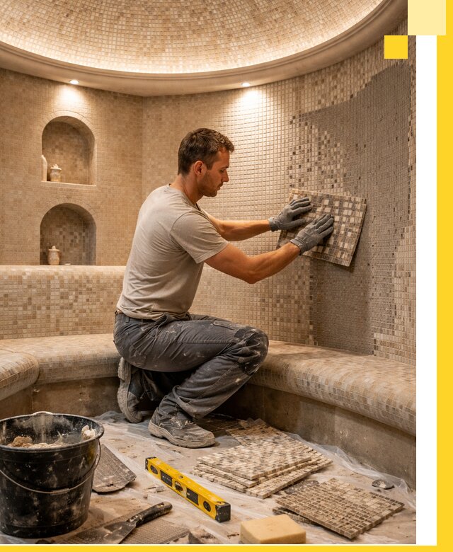 Устройство и монтаж домашнего хамама под ключ в Боре