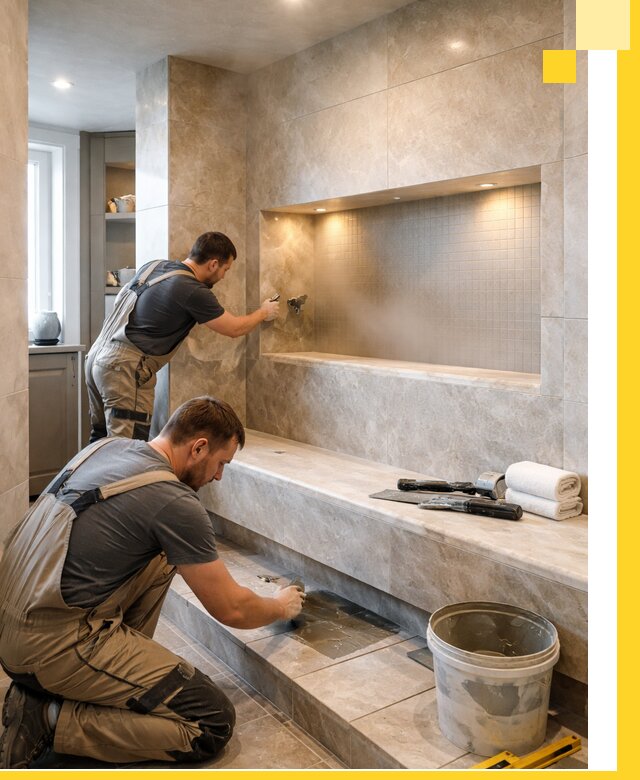 Профессиональное строительство хамама в квартире в Боре