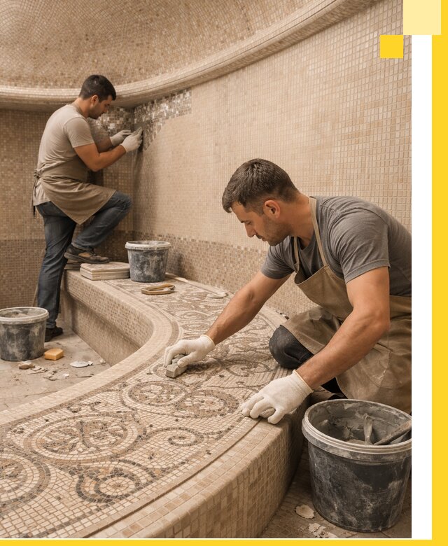 Плитка для хамама в Боре, укладка, подбор и поставка