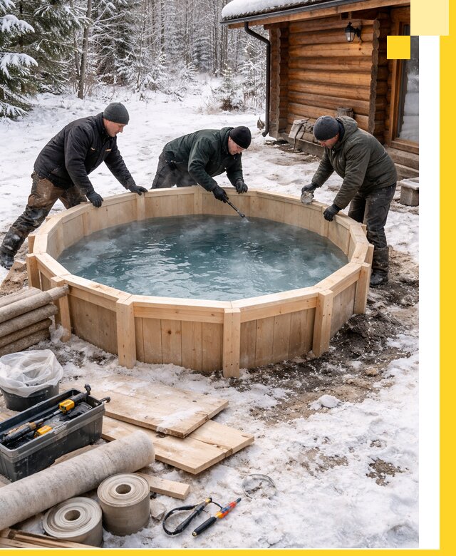 Изготовление и установка ледяных купелей под ключ в Боре