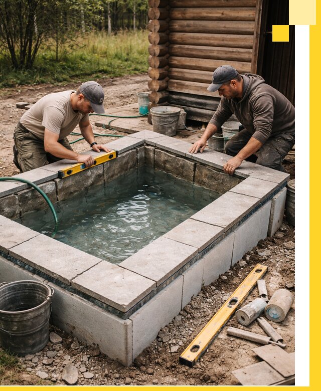 Изготовление и установка холодных купелей под ключ в Боре